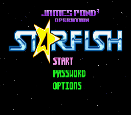 James Pond 3 - Operation Starfish (Europe) Title Screen